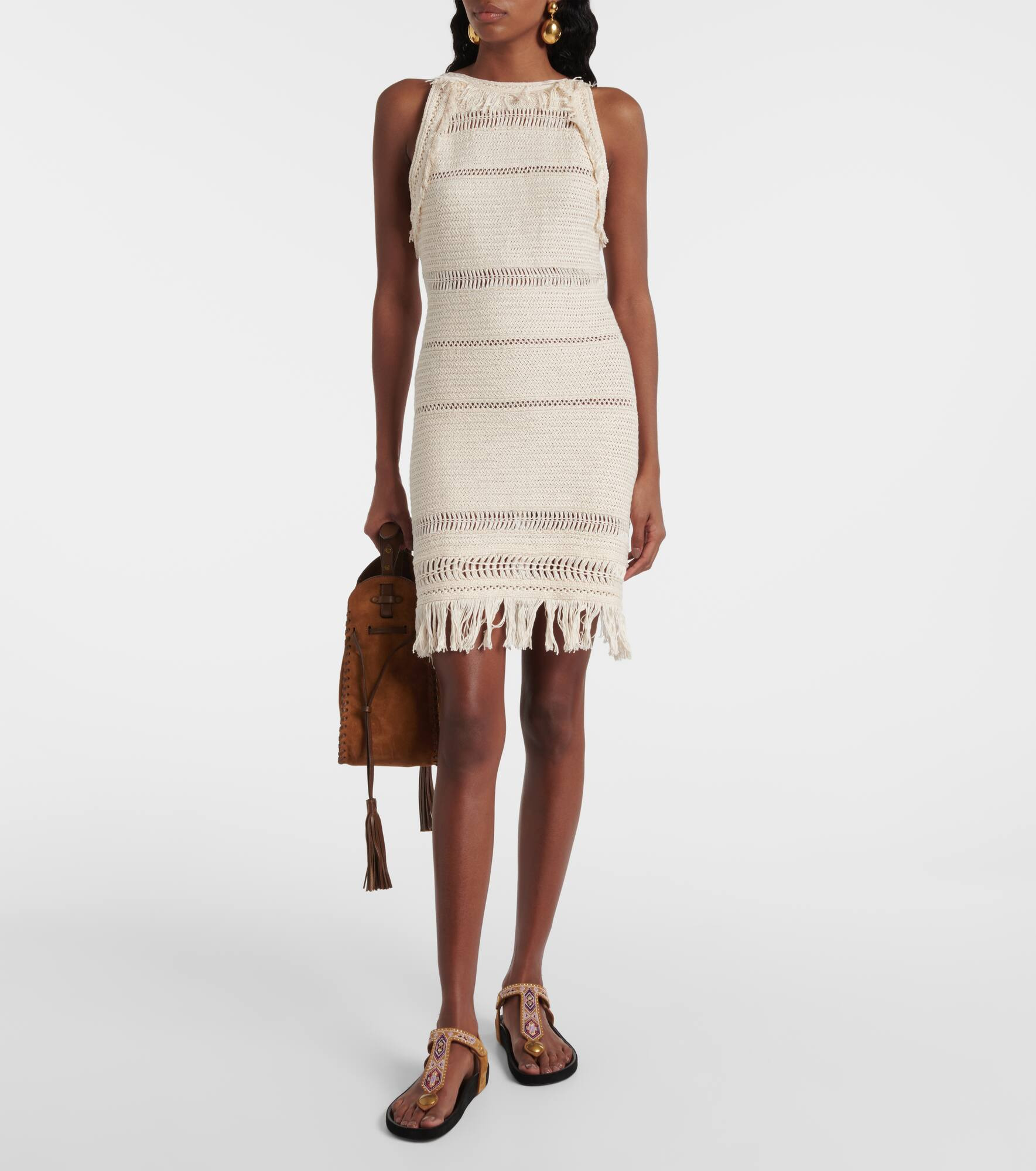 Araliage macramé cotton minidress - 2