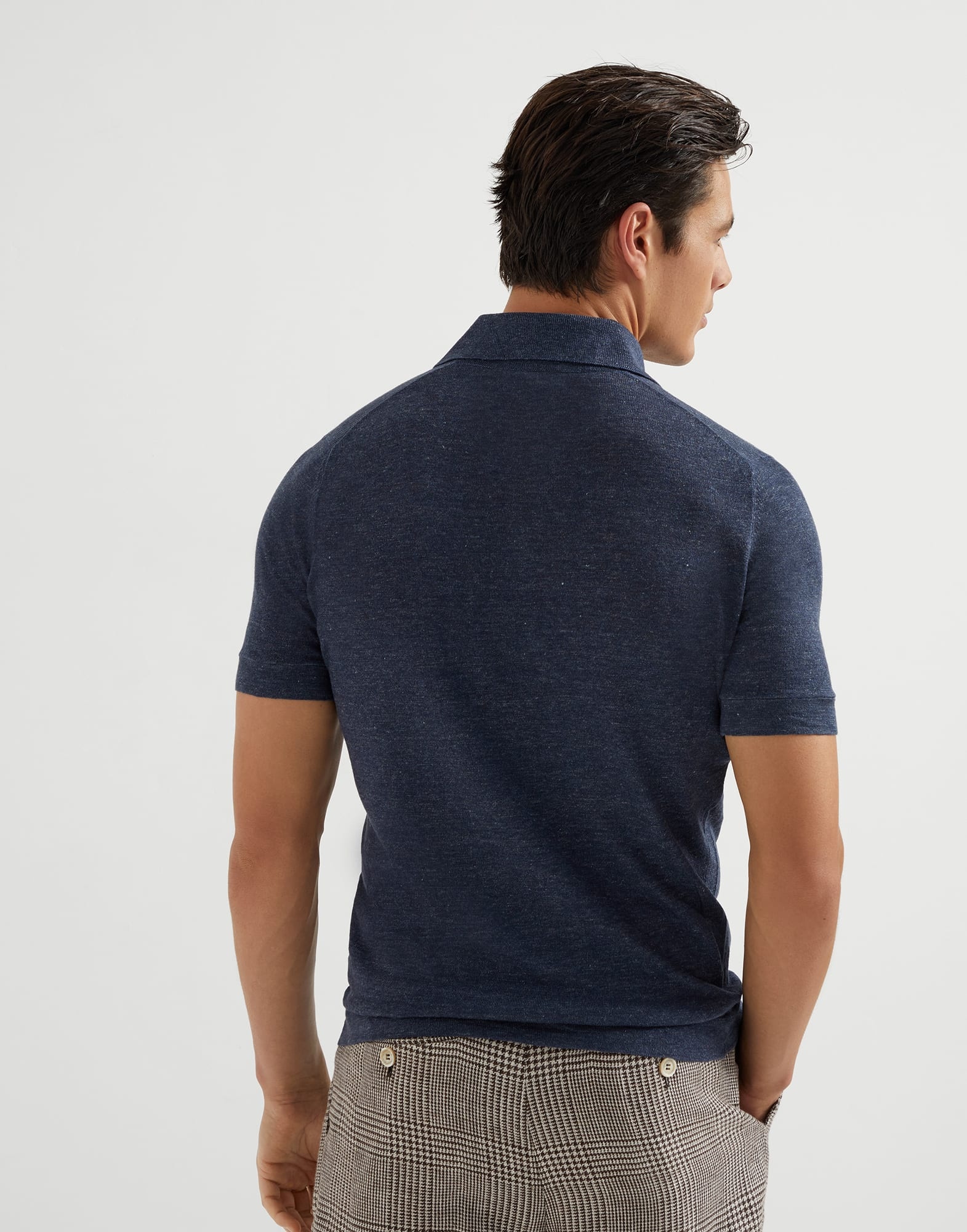 Linen and cotton knit polo - 2