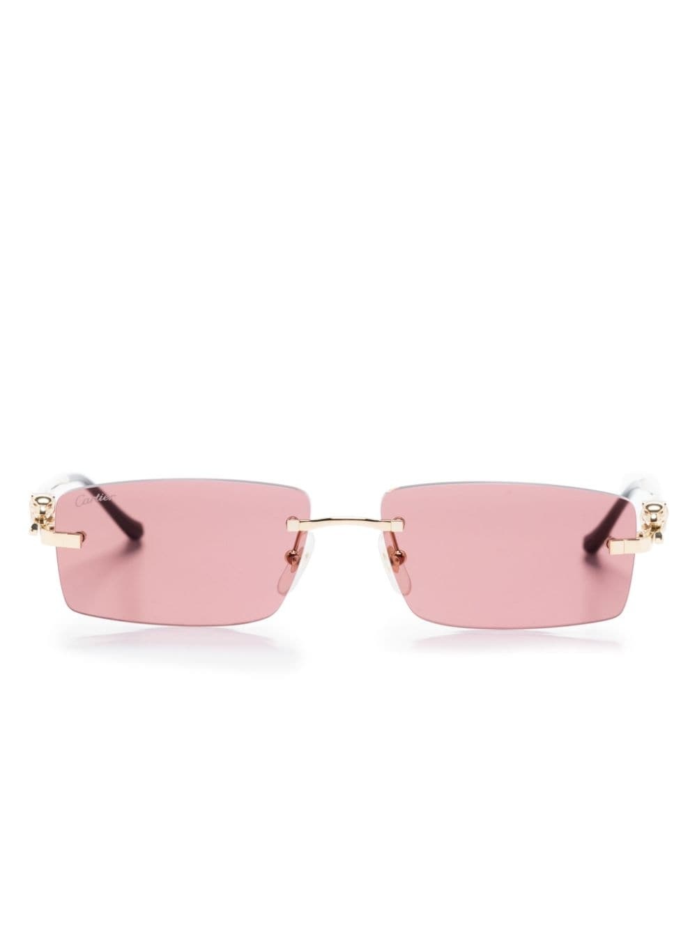 rimless rectangle sunglasses - 1