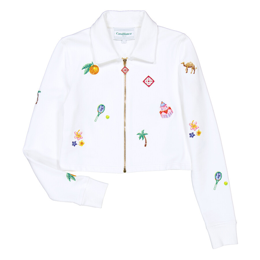 Casablanca Elements En Crayon Cropped Jacket - 5