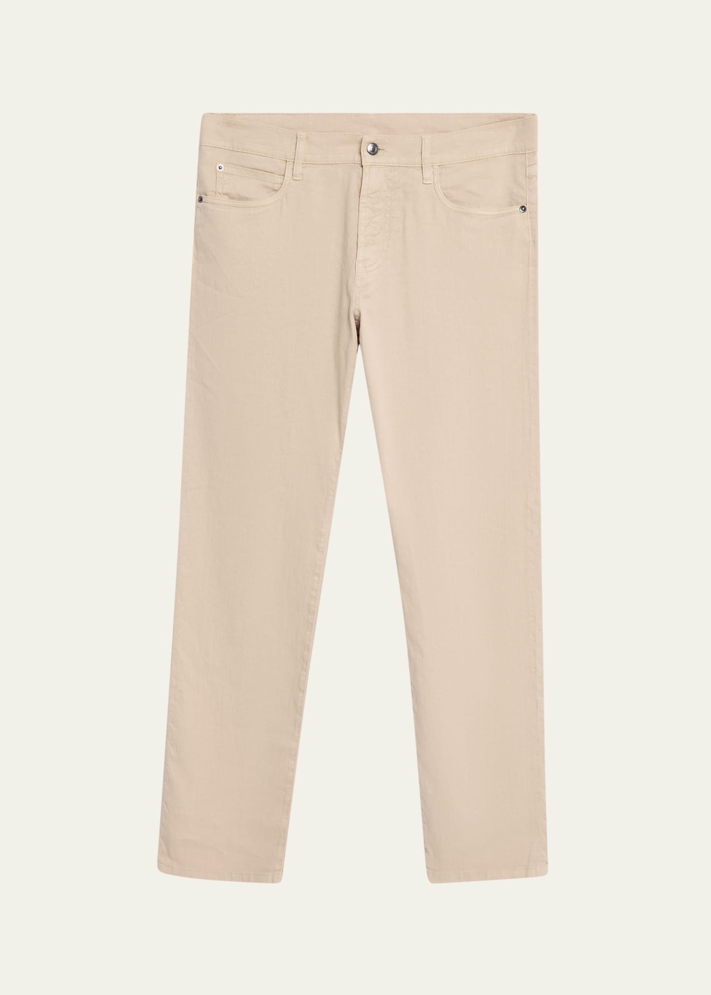 Men's Quarona Linen and Cotton Stretch Five-Pocket Pants - 1