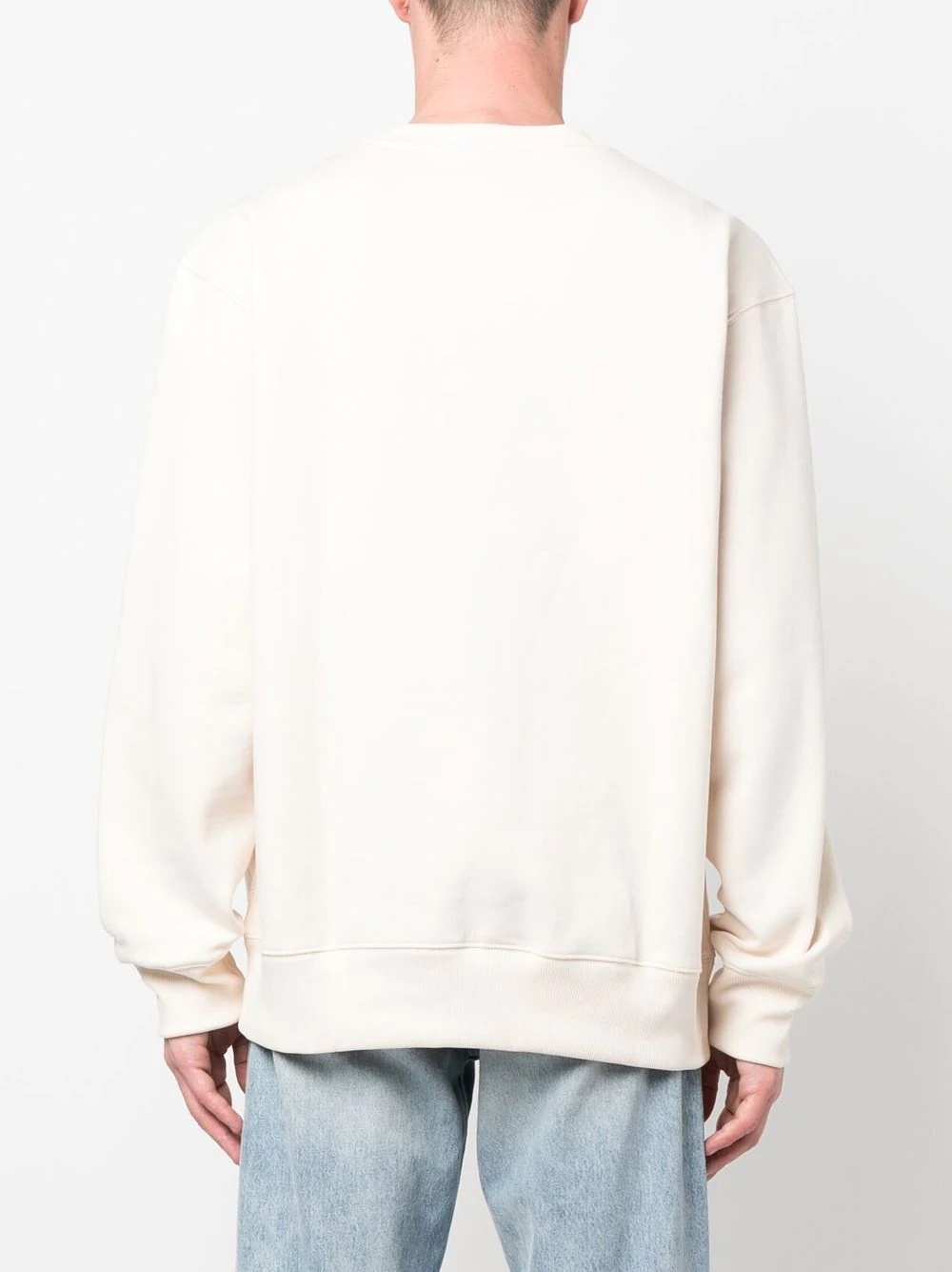 ribbed-trim cotton sweatshirt - 4