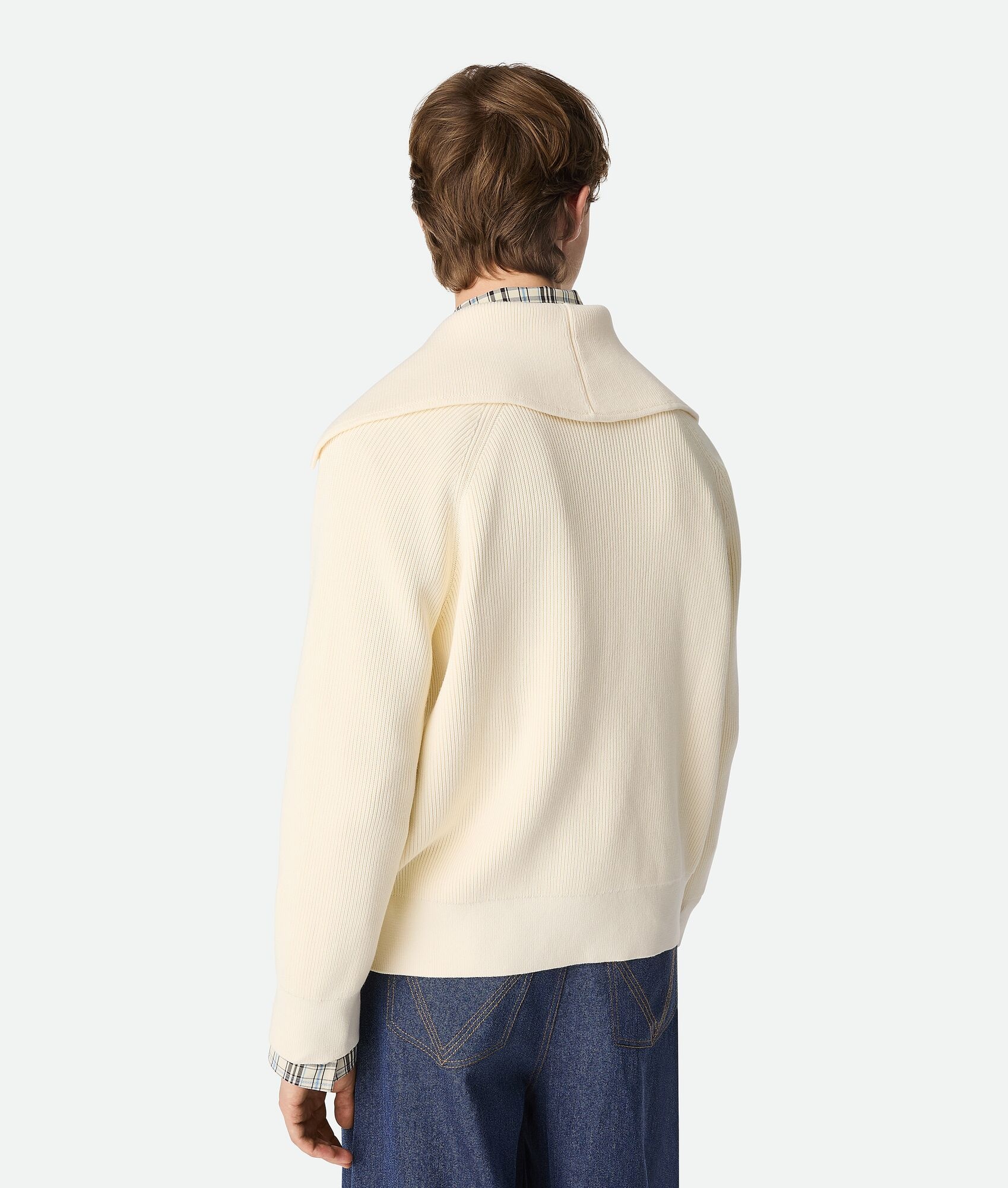 Cotton English Rib Cardigan - 3
