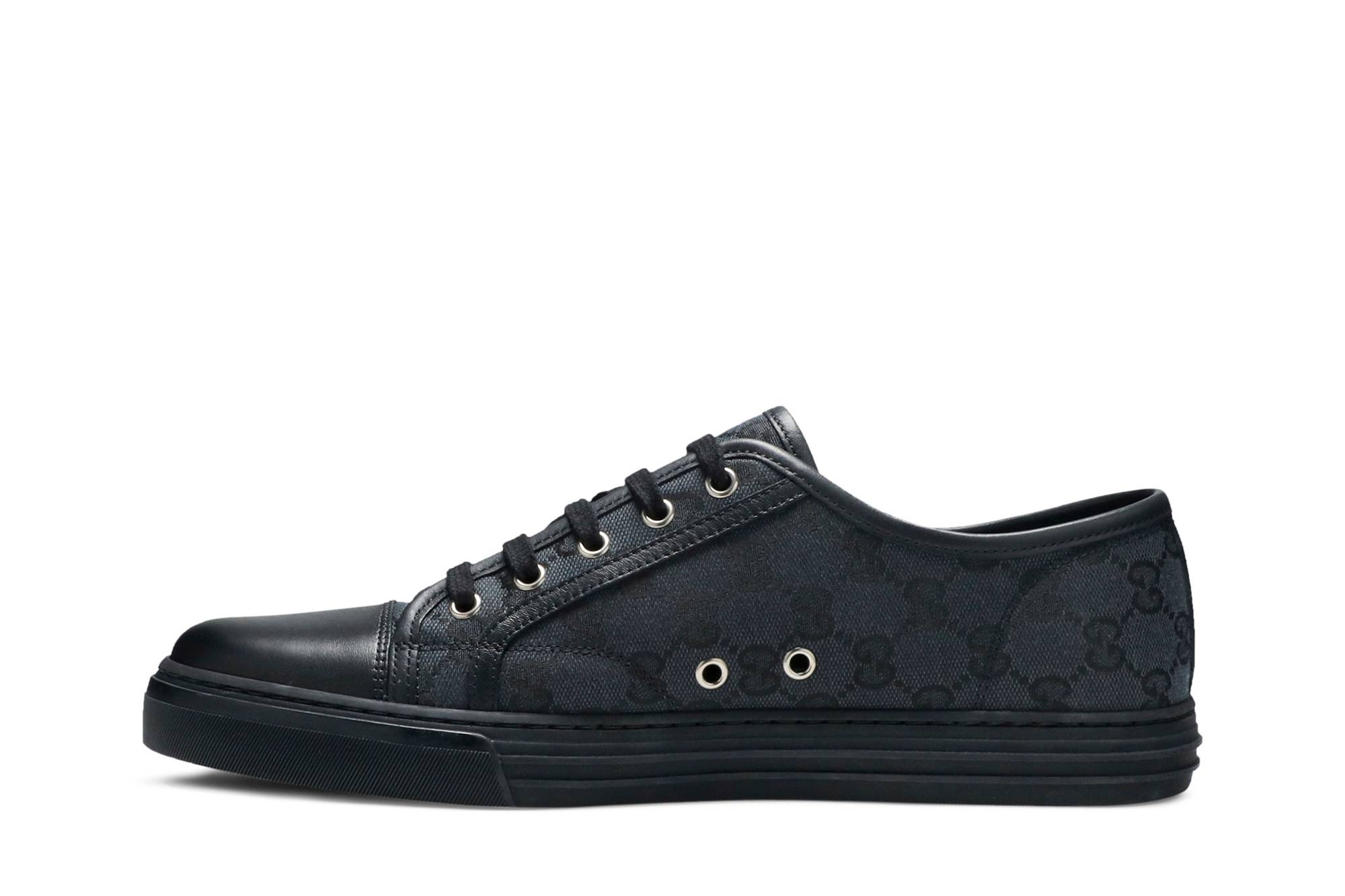 Gucci GG Canvas Low 'Grey Black' - 3