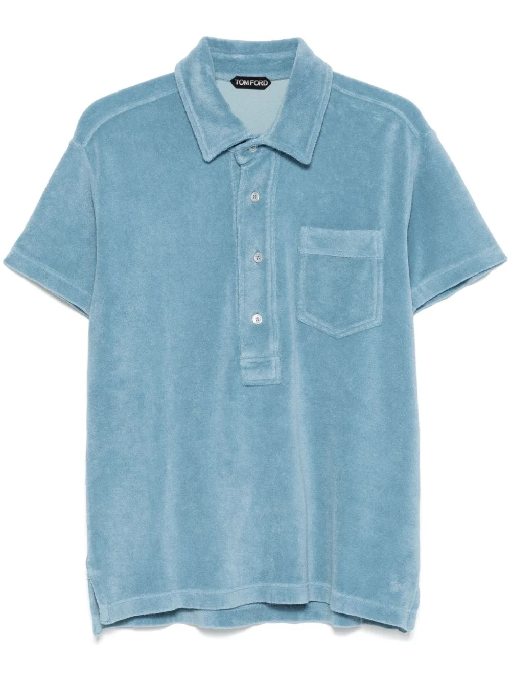 towelling polo shirt - 1