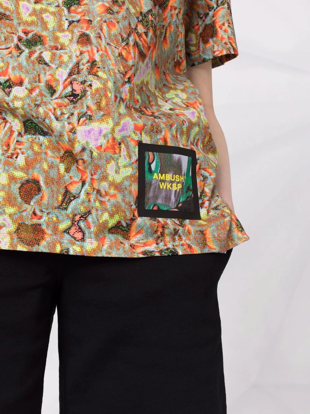 abstract-print T-shirt - 3