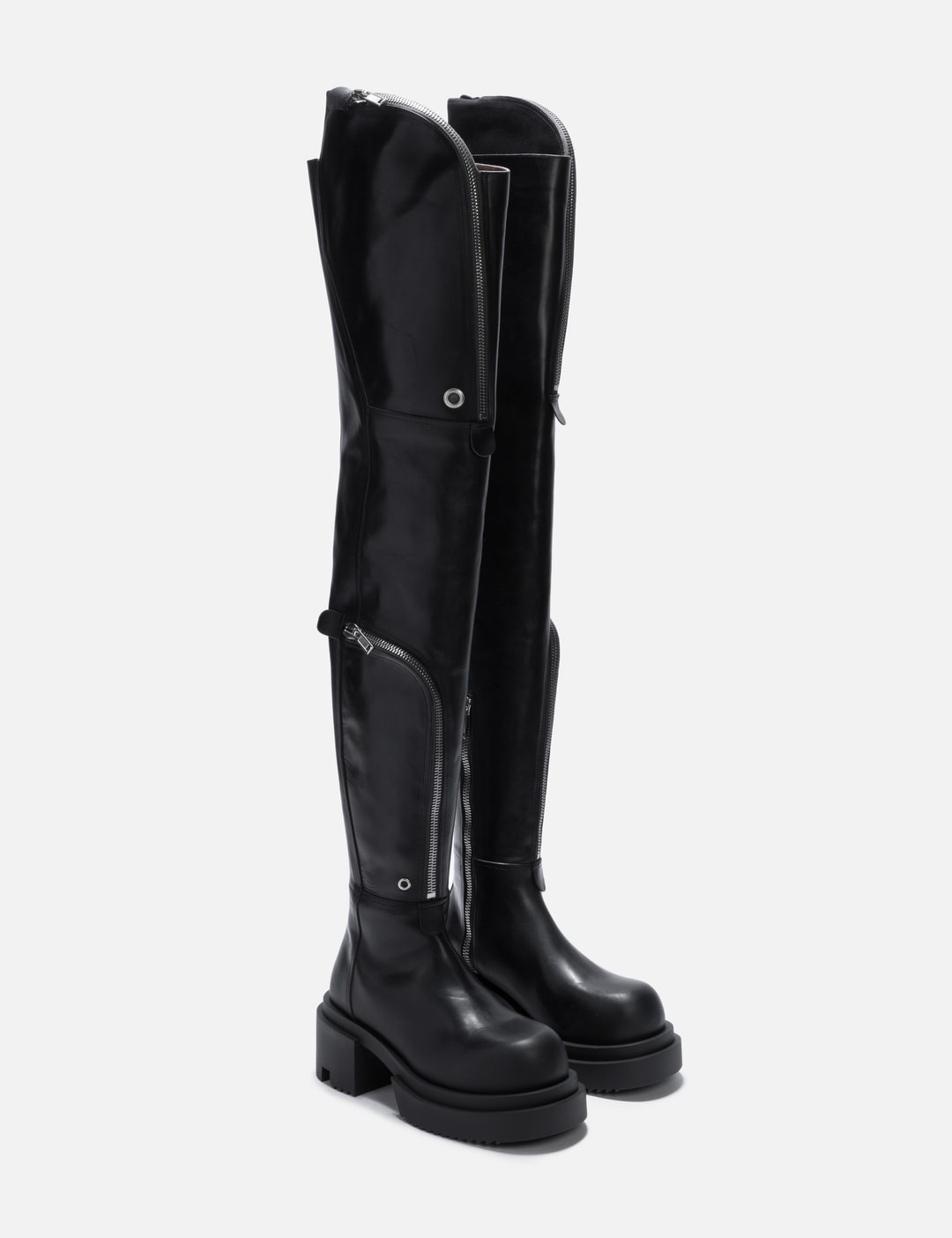 【関税込み】Rick Owens ブラック Bauhaus Wader Bogun ブーツ Rick Owens Black Bauhaus Wader Bogun Boots Rick Owens