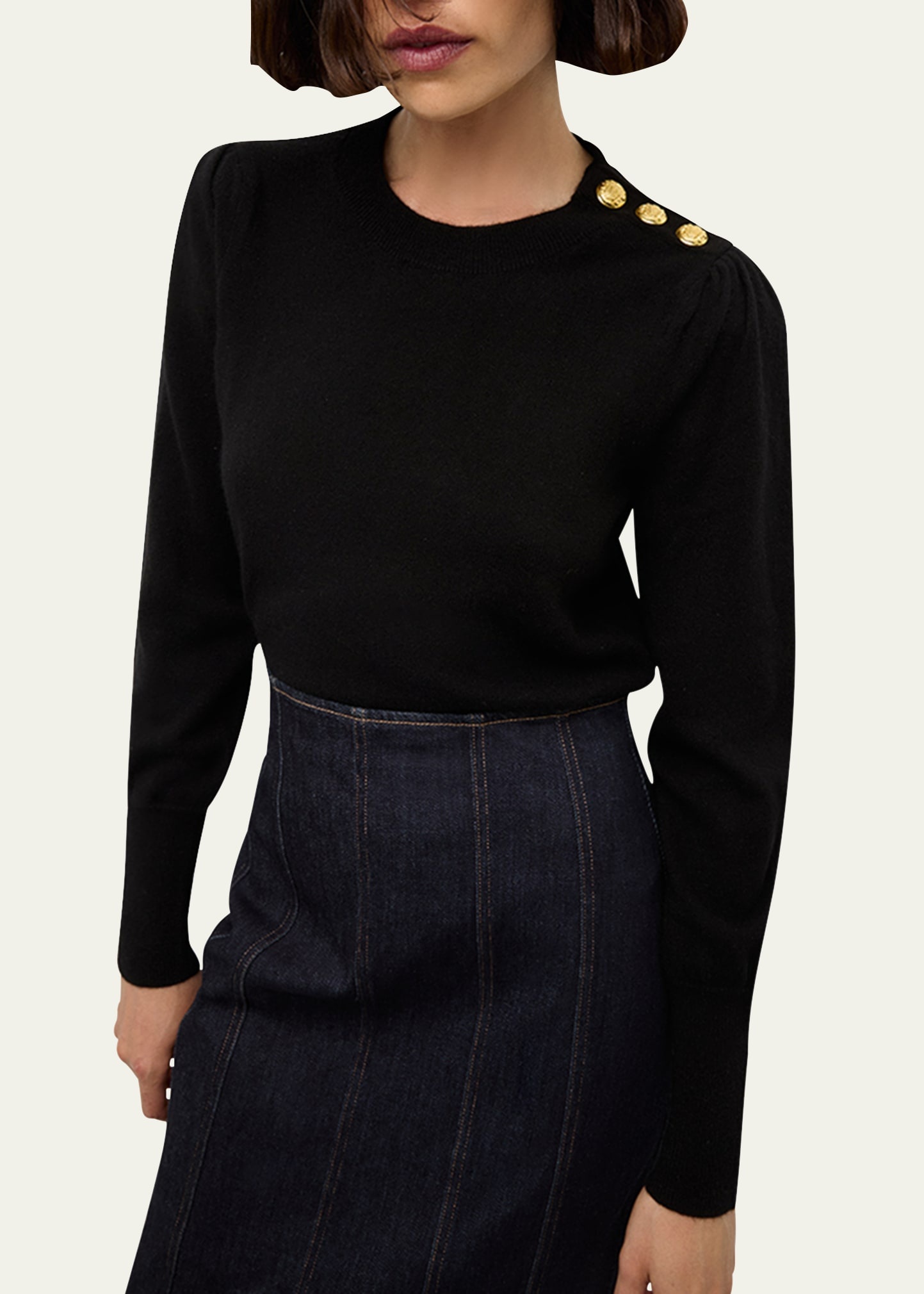 Nelia Cashmere Crewneck Sweater - 4