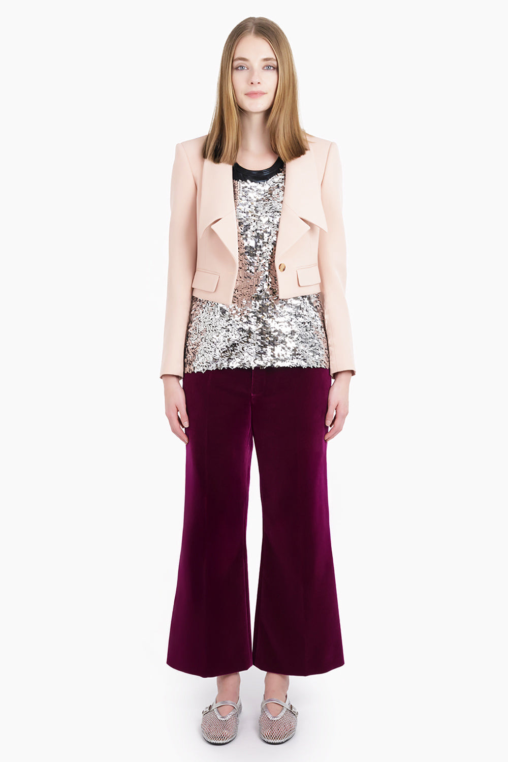 FRONT COLLAR DETAIL CROP JACKET | CLAY PINK - 6
