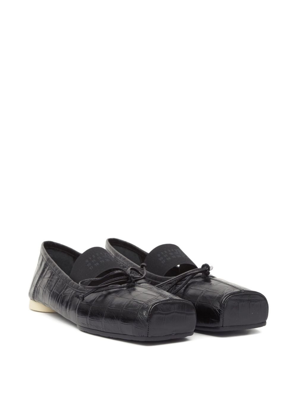 crocodile-embossed ballet flats - 2