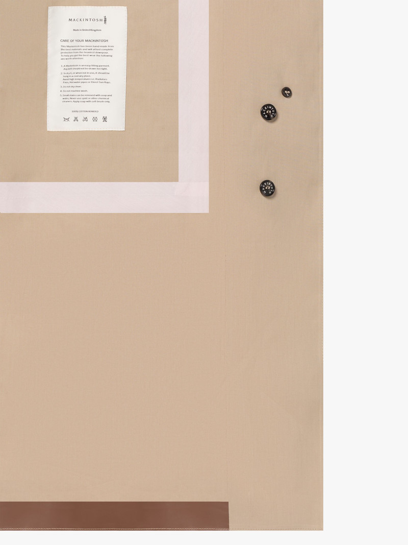 KNIGHTSWOOD FAWN BONDED COTTON COLOURBLOCK TRENCH COAT 6