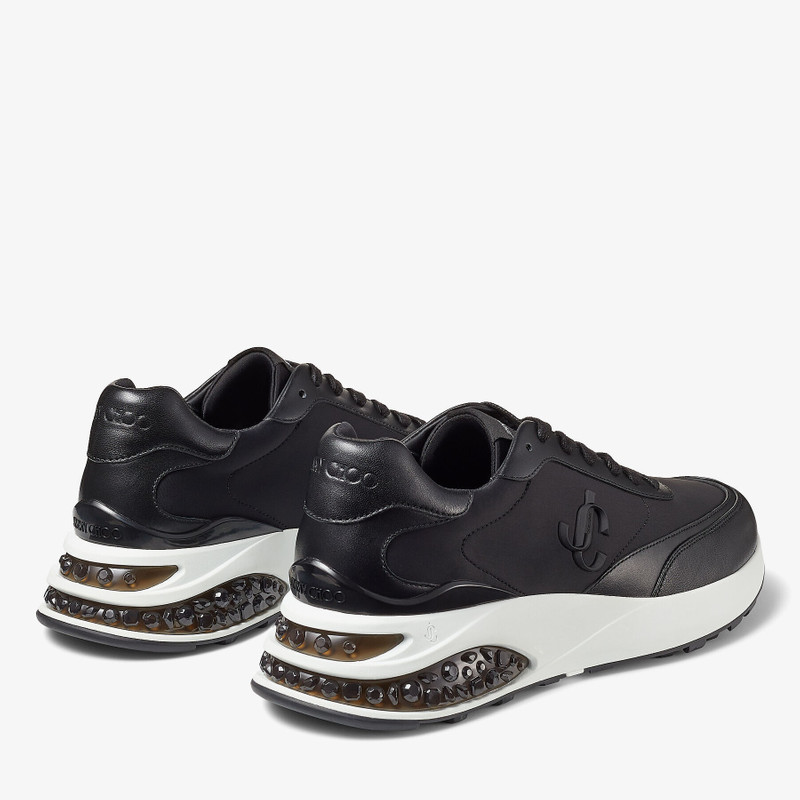 JIMMY CHOO Memphis Lace Up/m
Black Neoprene and Leather Low-Top Trainers outlook