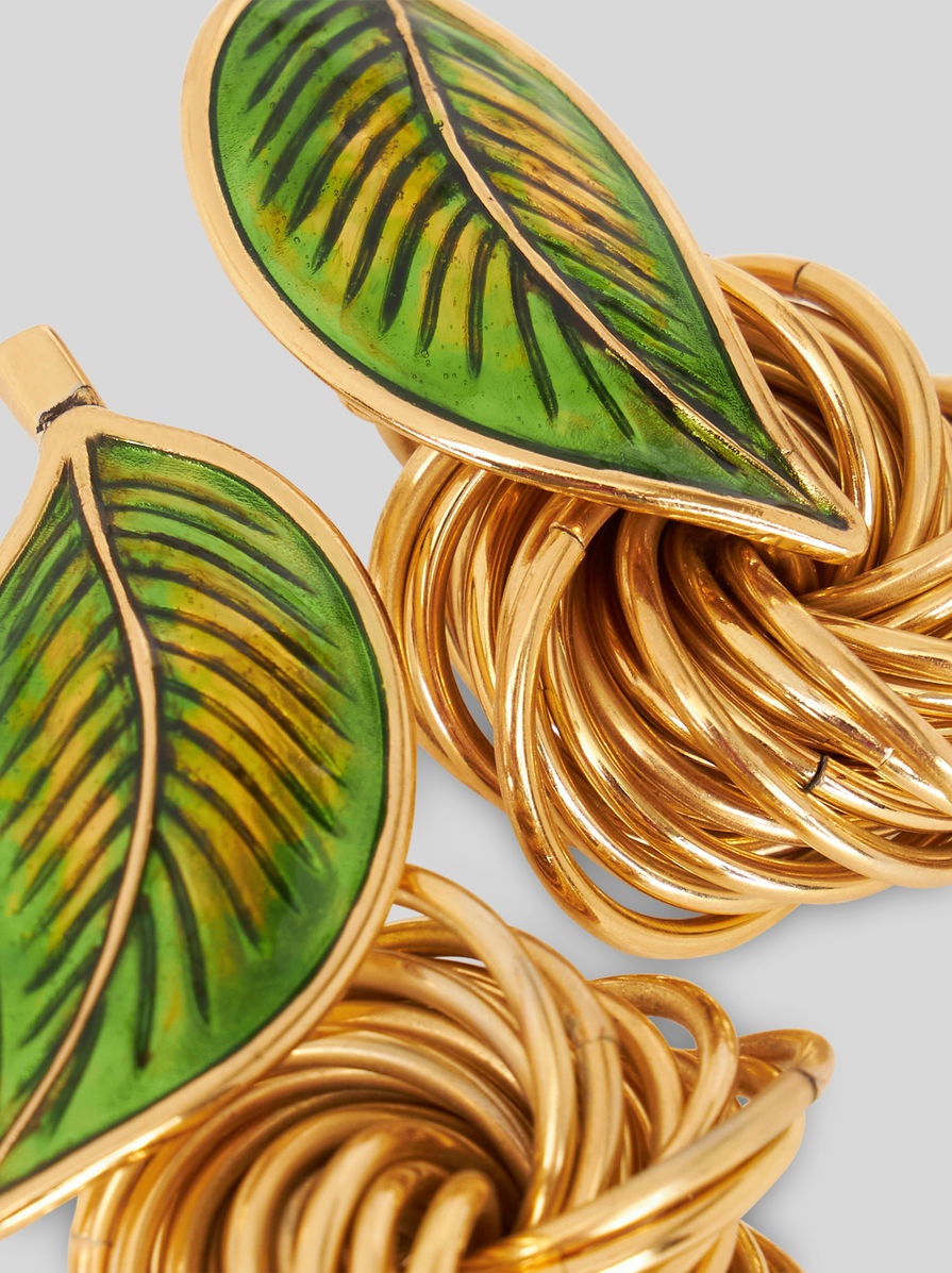 EARRINGS WITH LEAF - 3