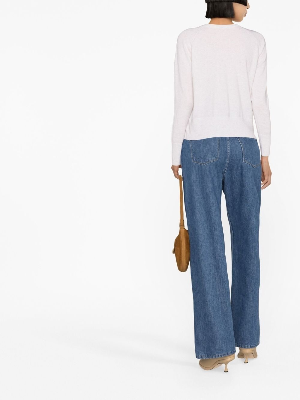 raglan-sleeve crew-neck jumper - 3