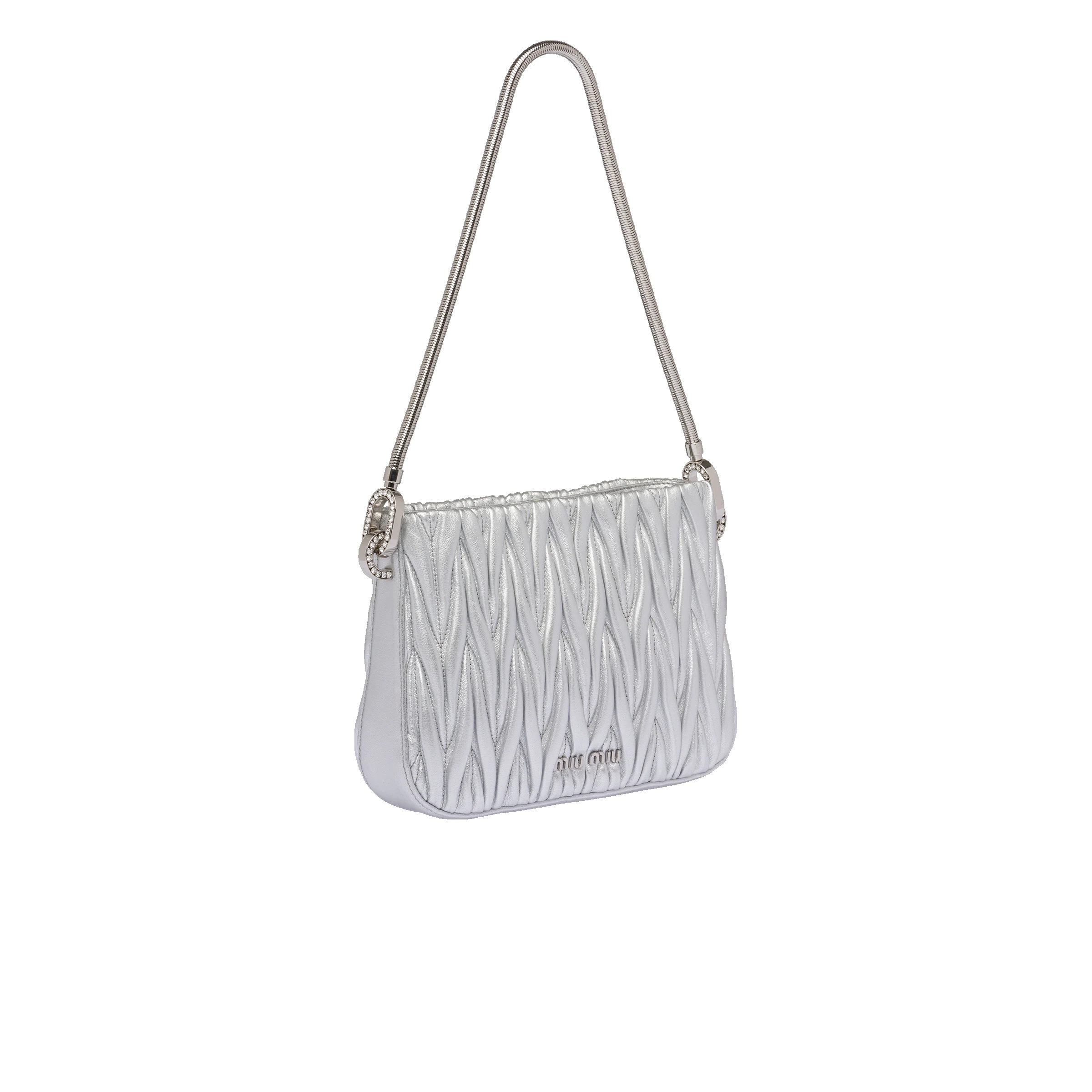 Miu Sassy matelassé nappa leather handbag - 2