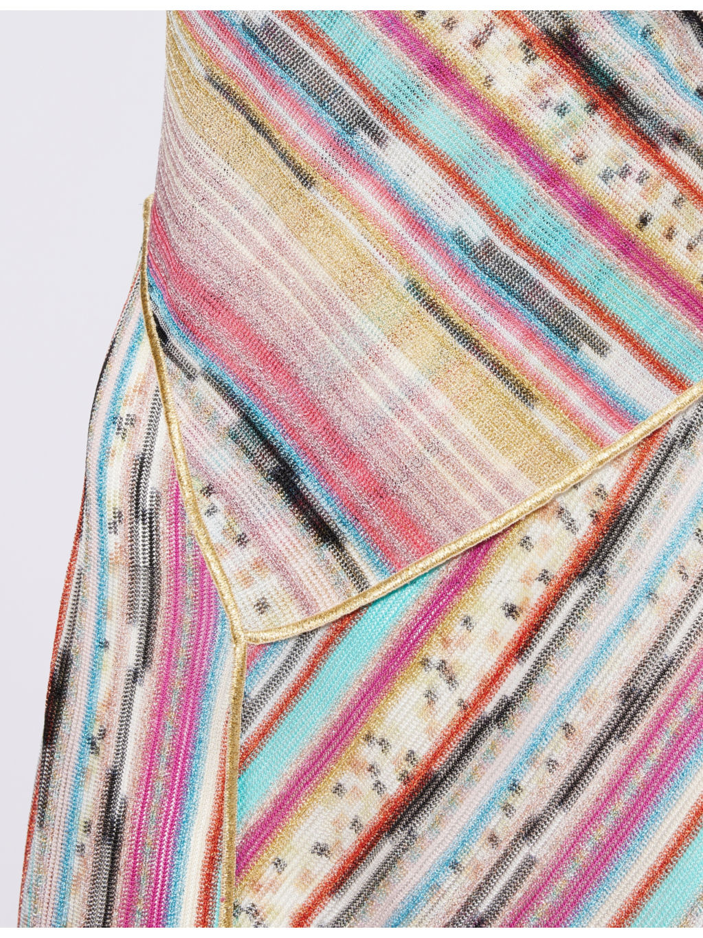 Striped Halterneck Knitted Midi Dress - 5