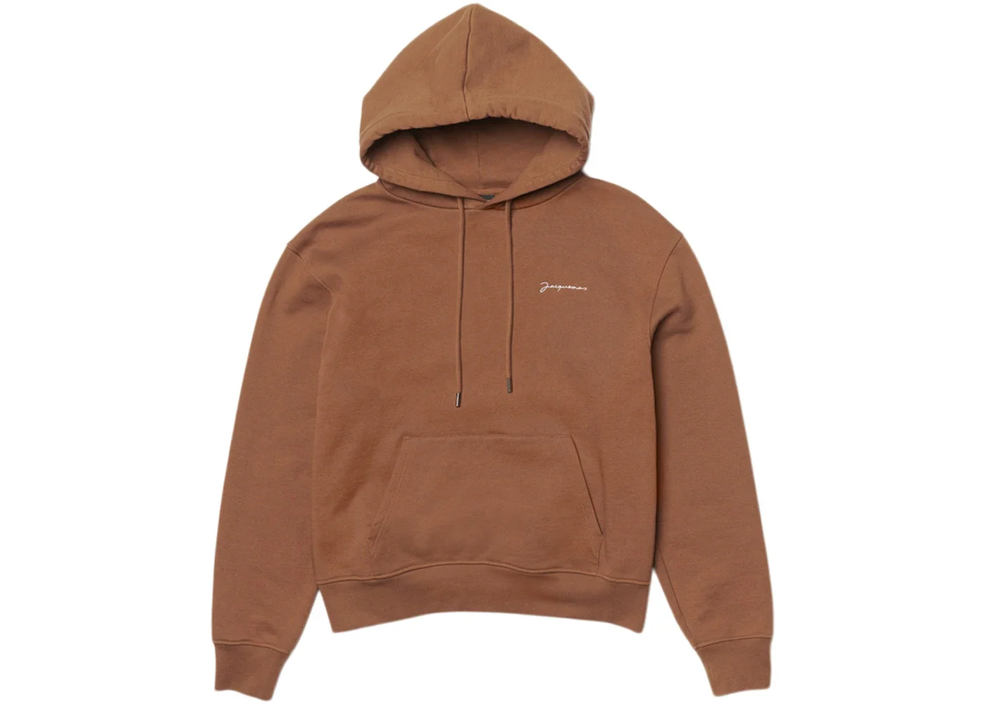 Jacquemus Le Sweatshirt Brode Embroidered Logo Regular Fit Hoodie Brown - 1