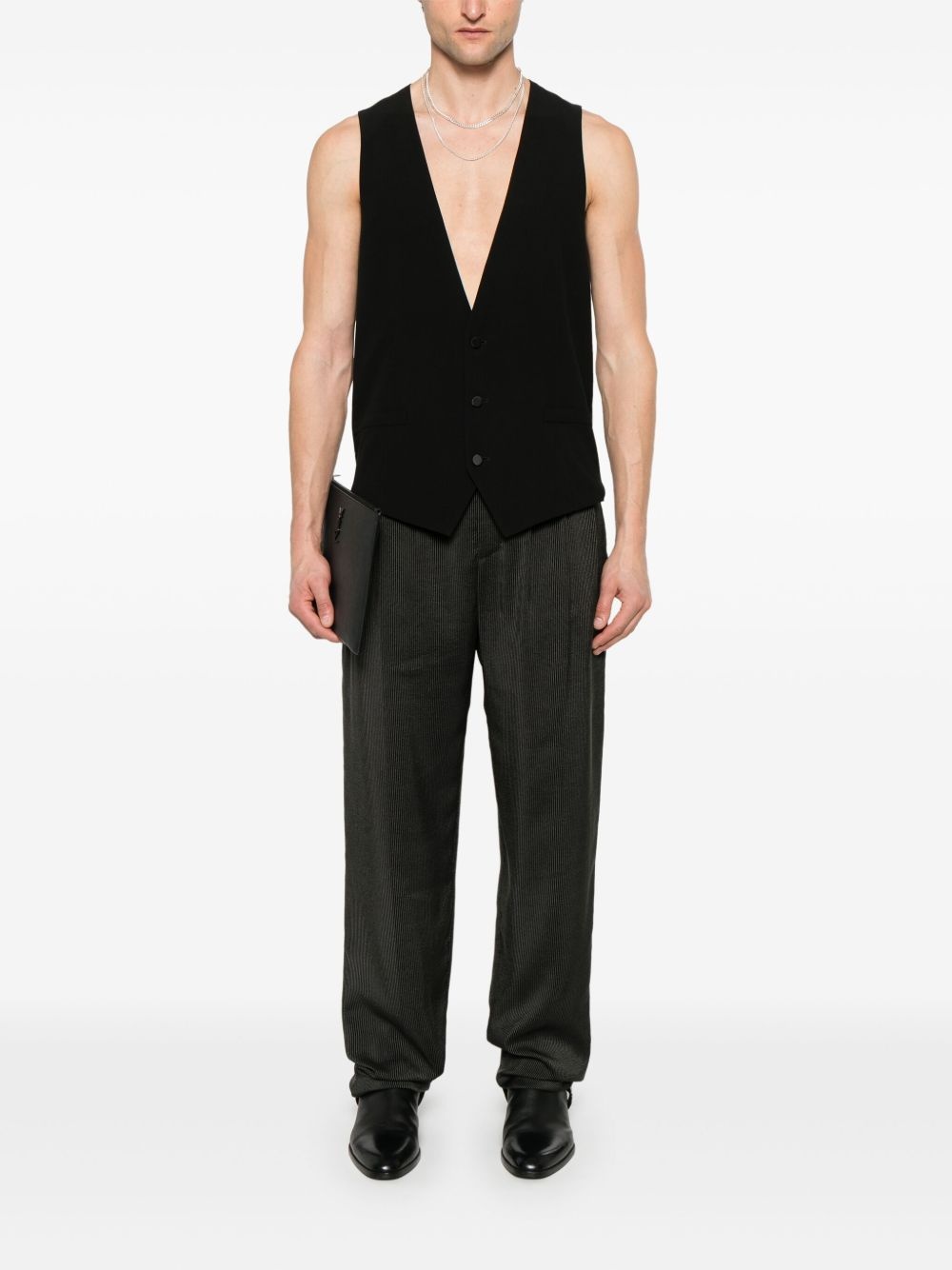 silk crepe waistcoat - 2