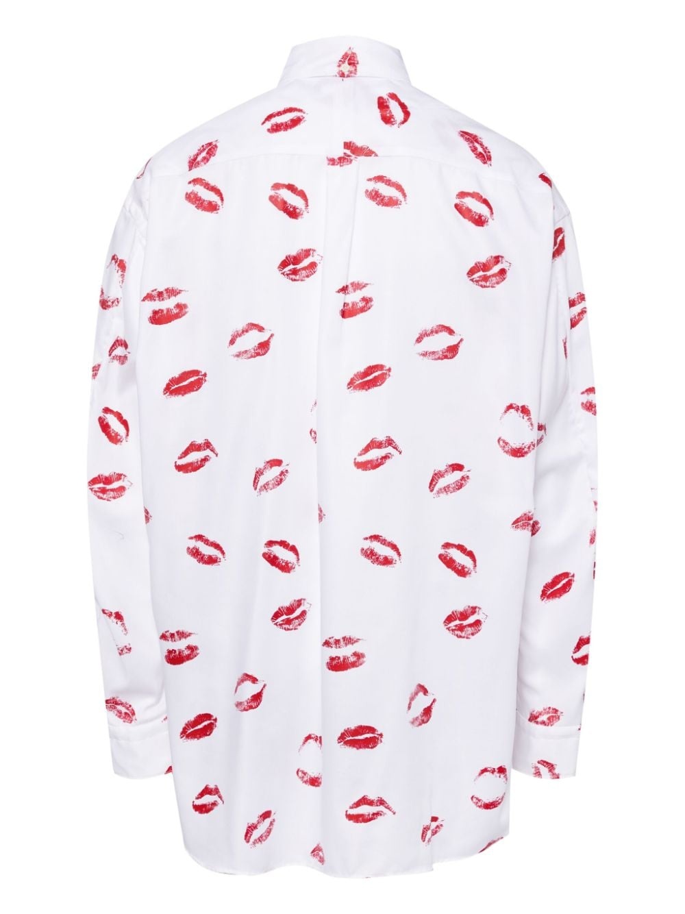 lip pattern button down shirt - 2