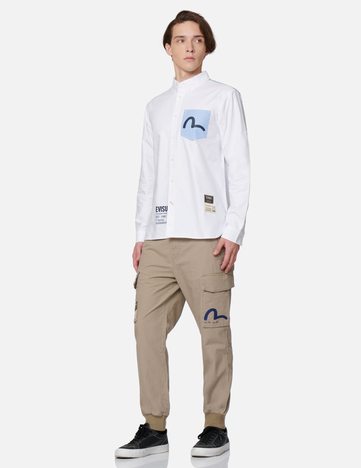 HIDE-AND-SEEK GODHEAD PRINT CARGO JOGGER PANTS - 4