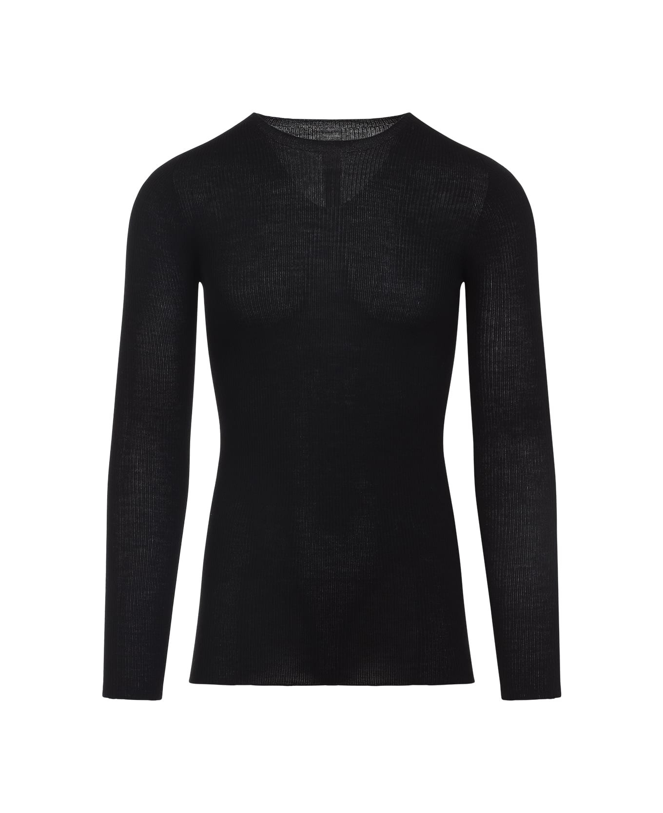 Ribbed Round Neck Pullover - 2