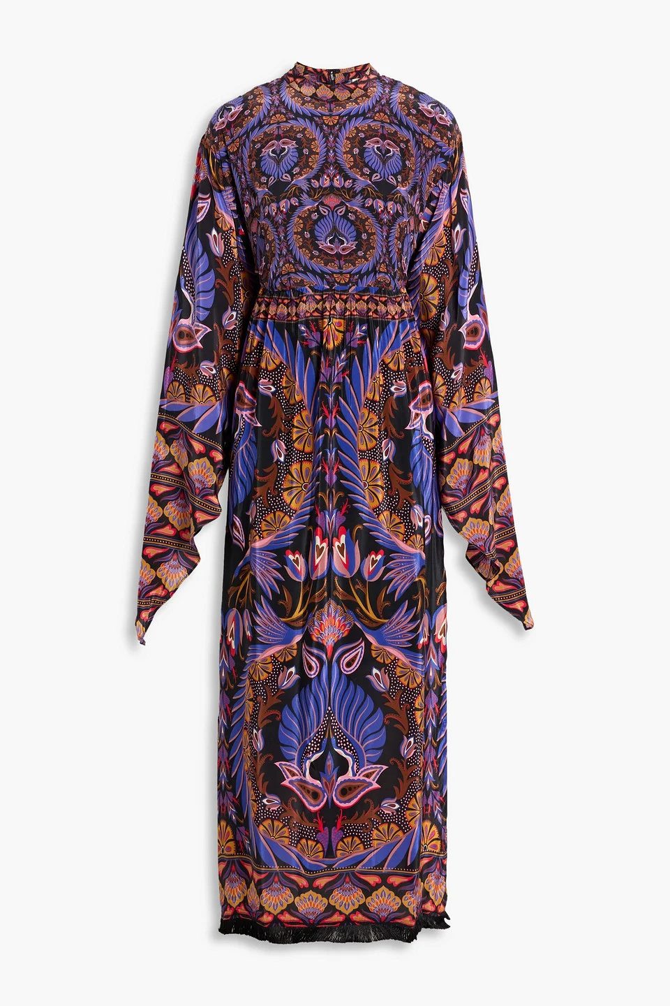 Printed crepe de chine maxi dress - 1