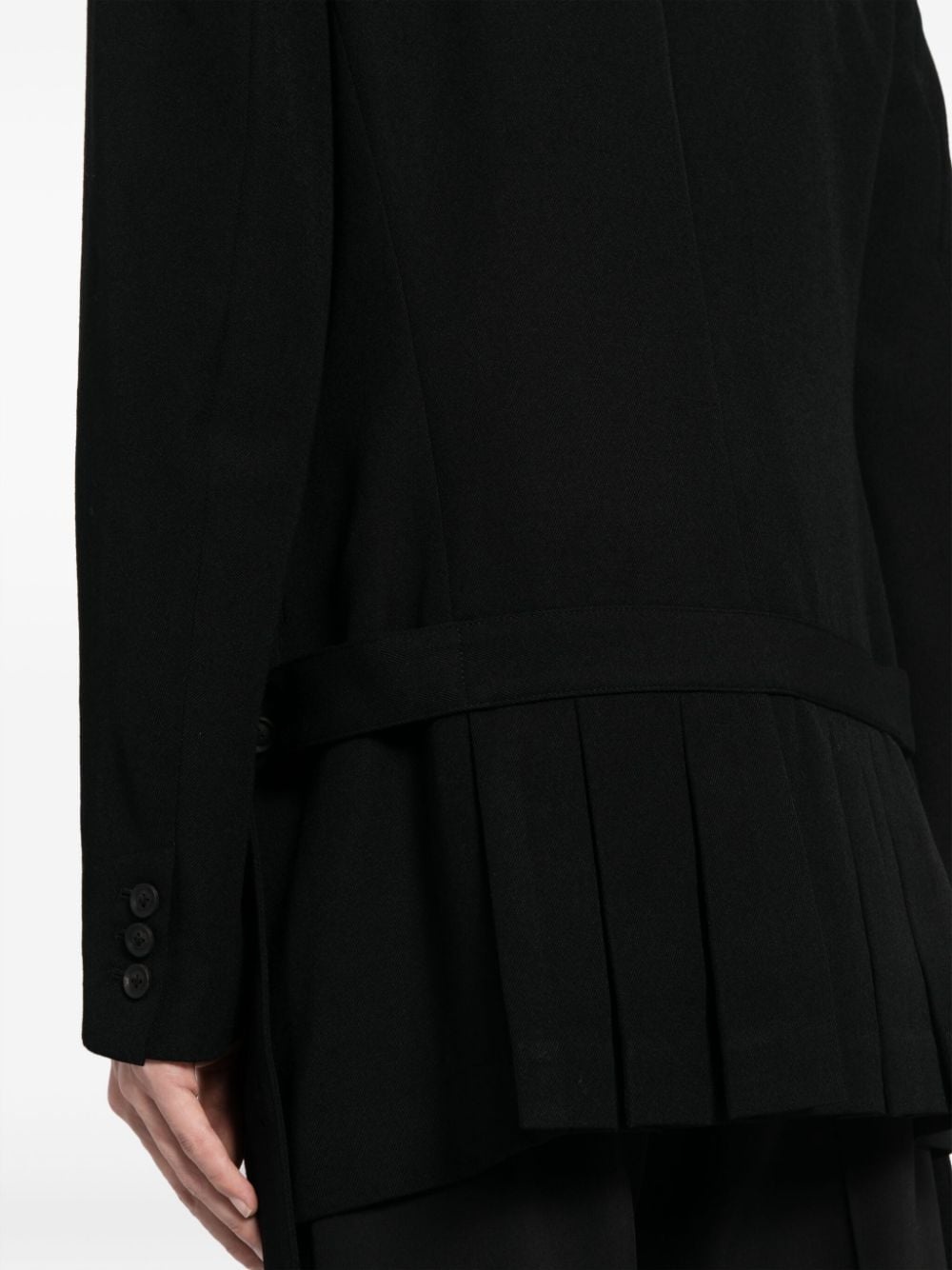 Army Gabardine pleated blazer - 5