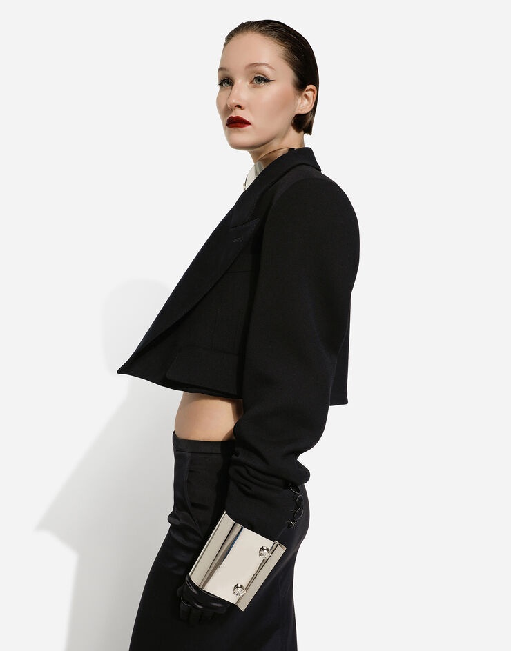 Short double wool tuxedo jacket - 5