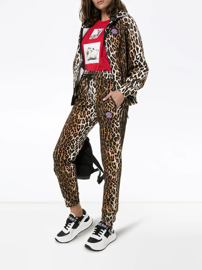 VERSACE leopard print hoodie outlook