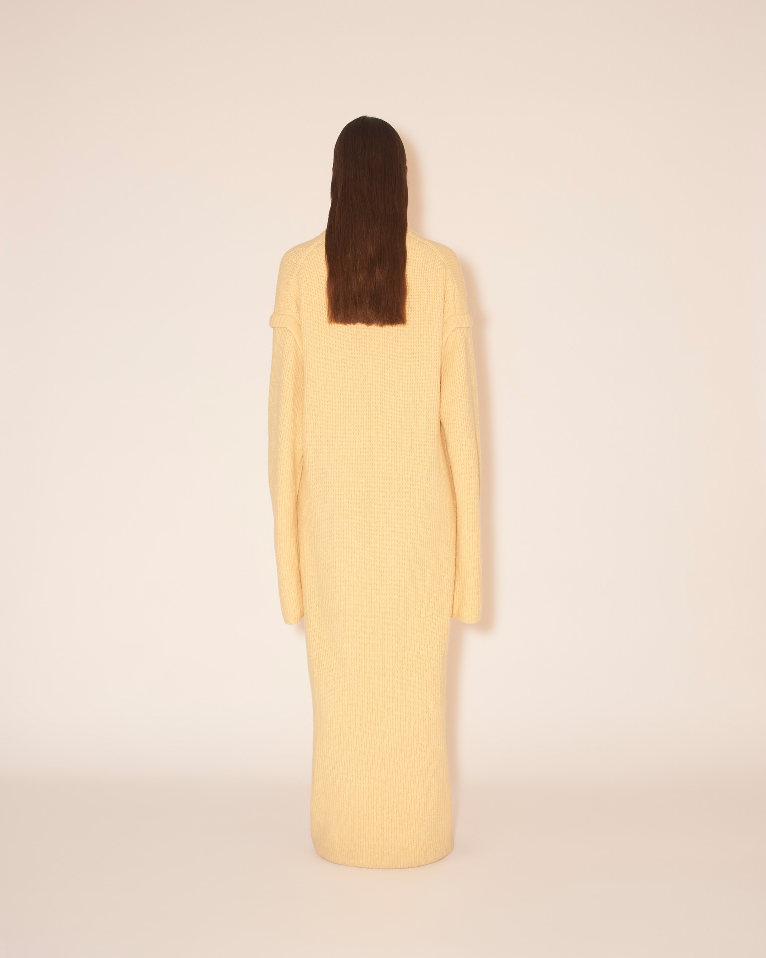 GIDA - Split sweater dress - Pale yellow - 6