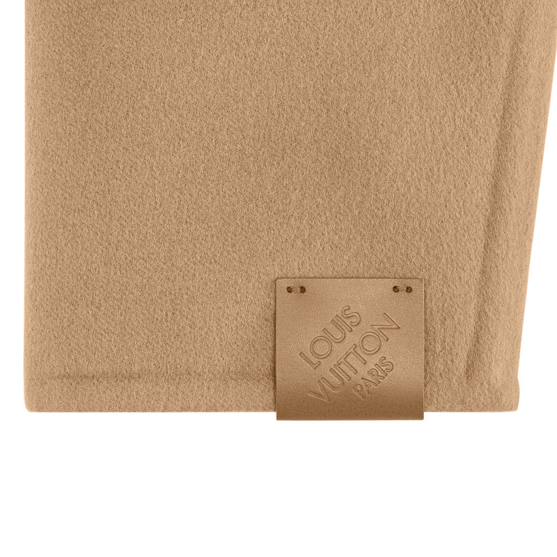 Double Face Wool-Silk Peacoat With Shearling Collar 3