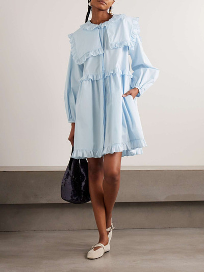 Molly Goddard Lizzie ruffled cotton mini dress outlook