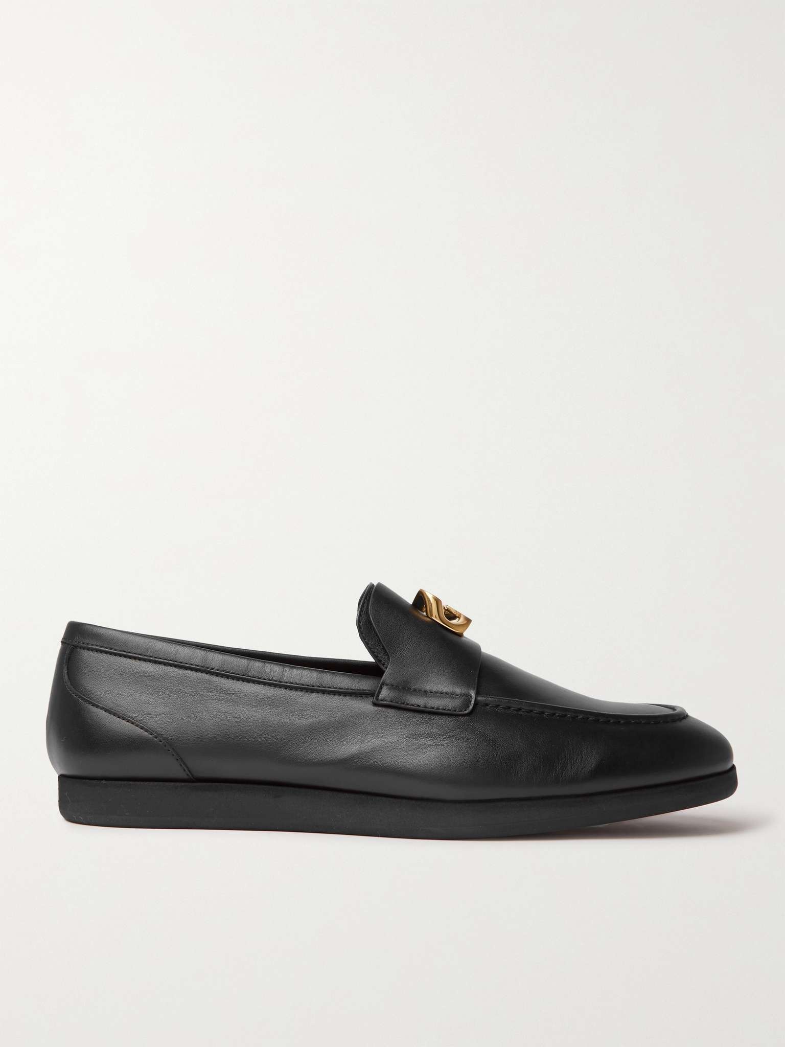 Logo-Embellished Leather Loafers - 1