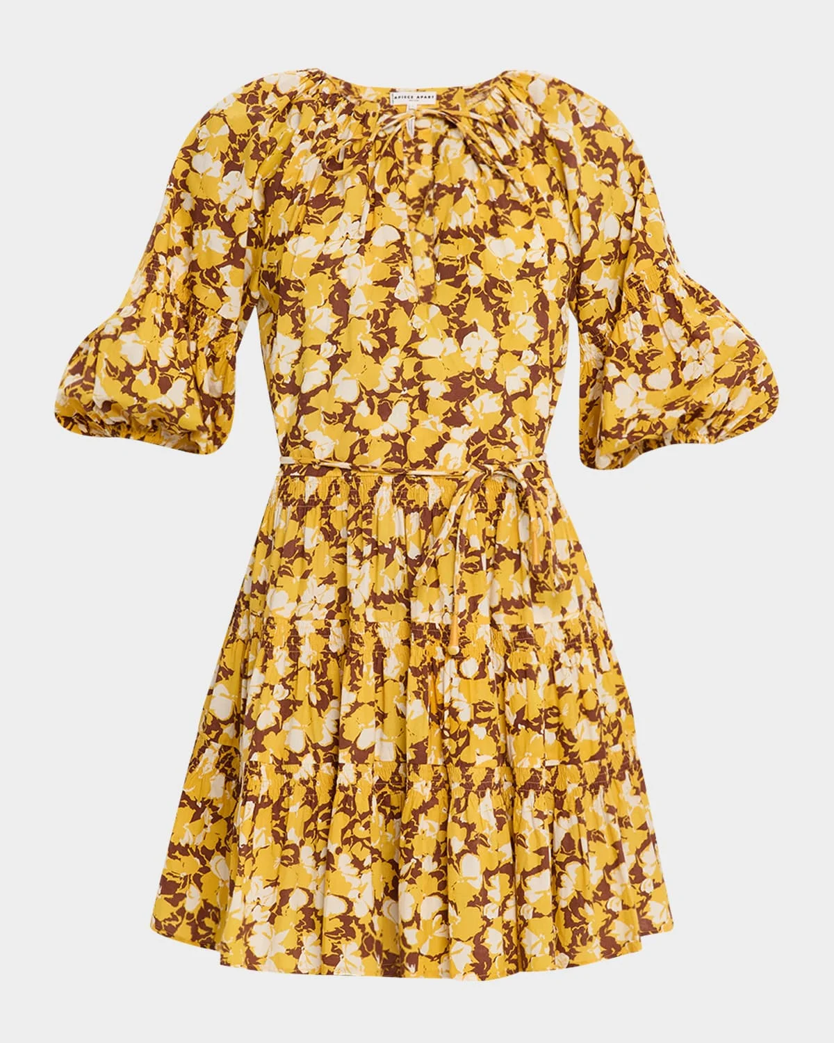 Cefalu Tiered Organic Cotton Voile Mini Dress - 1