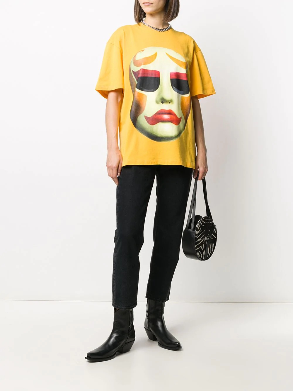 mask-print T-shirt - 3