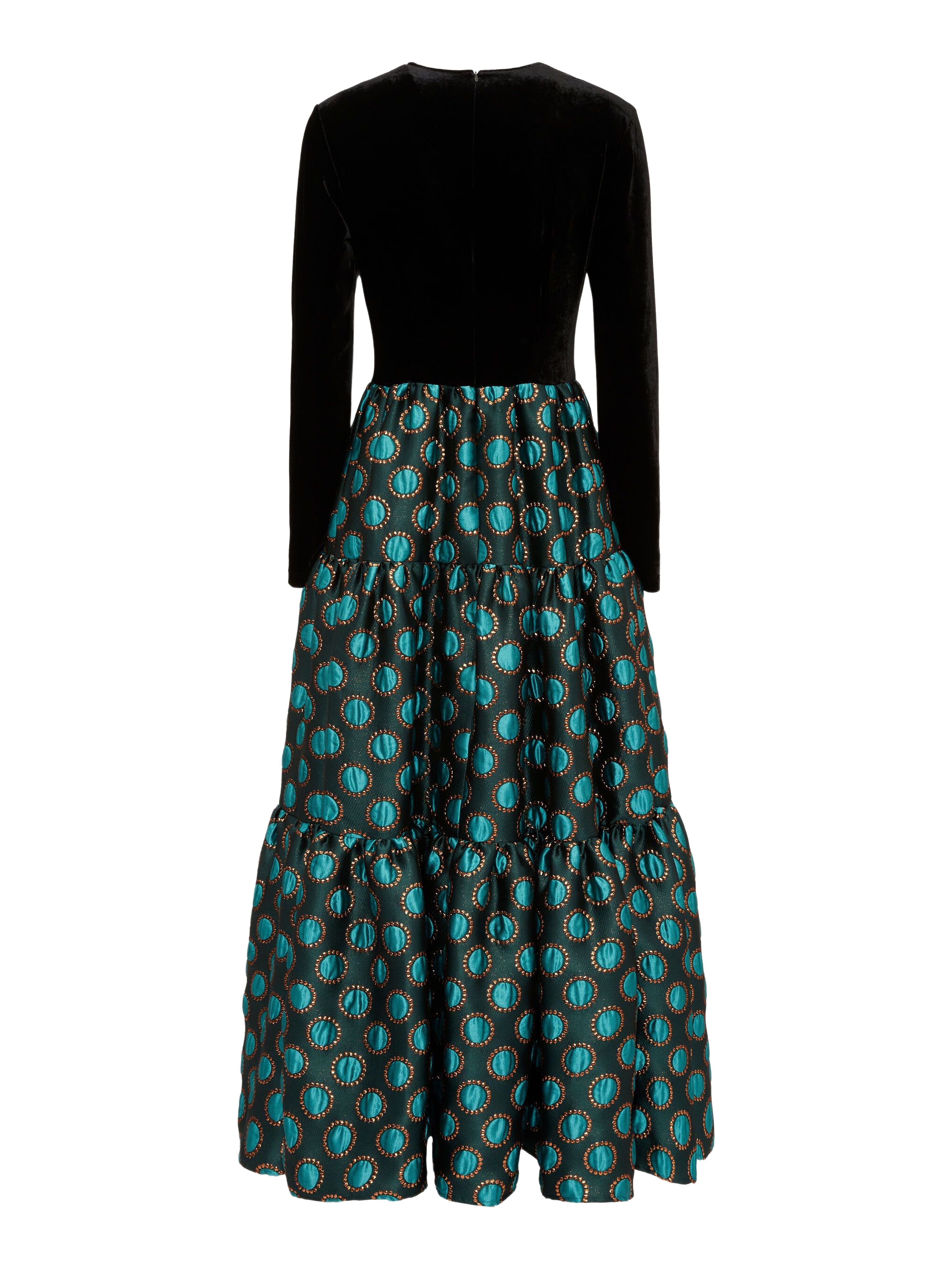 La DoubleJ Big Dress Jacquard Winter Sun Emerald at Nordstrom - 3