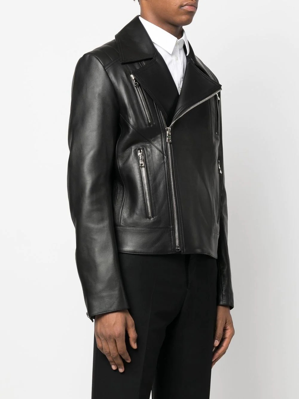zip leather jacket - 3