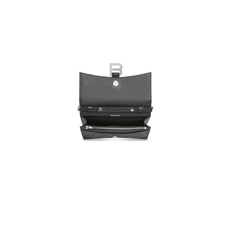 Women's Hourglass Wallet On Chain With Rhinestones in Black 5