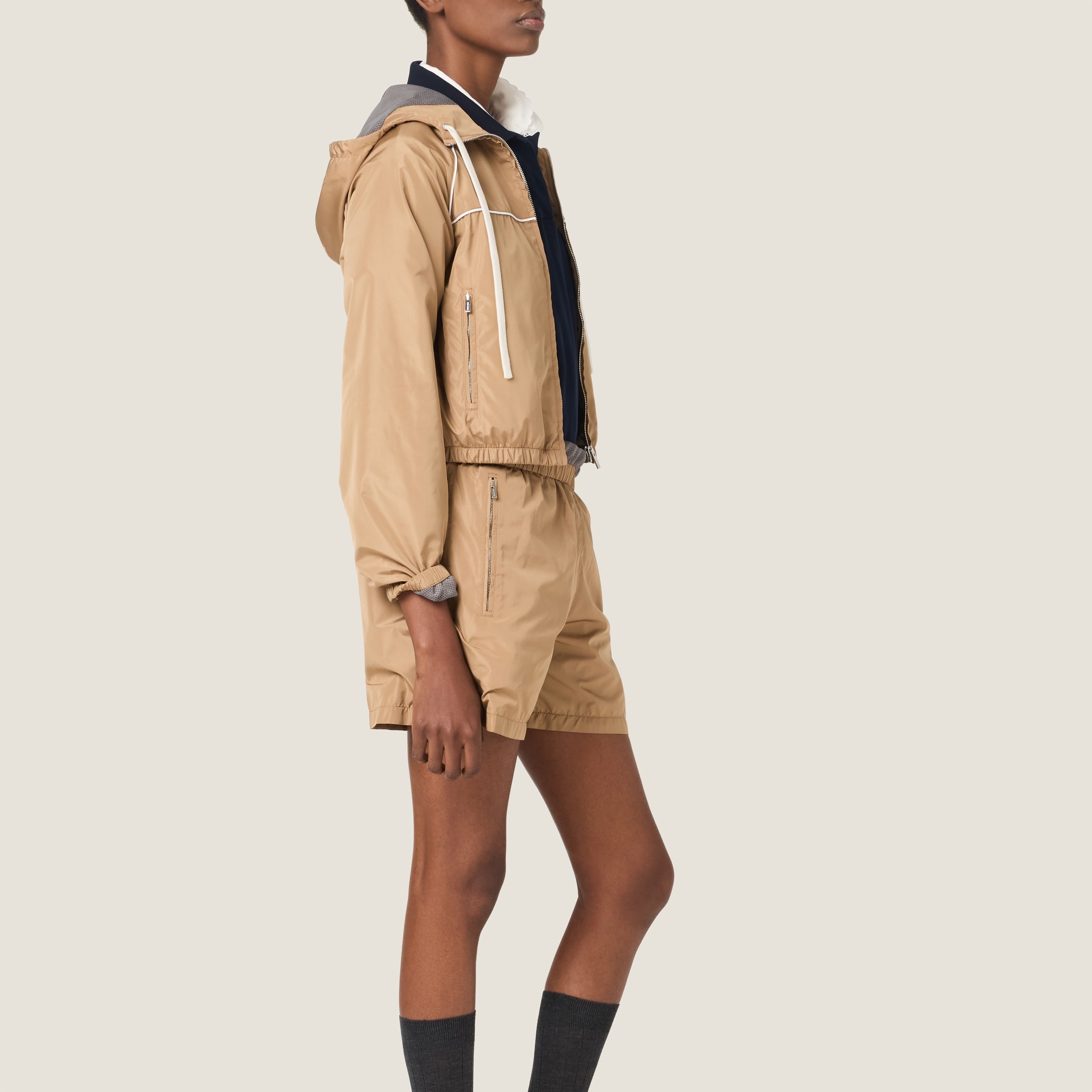 Technical silk blouson jacket - 4