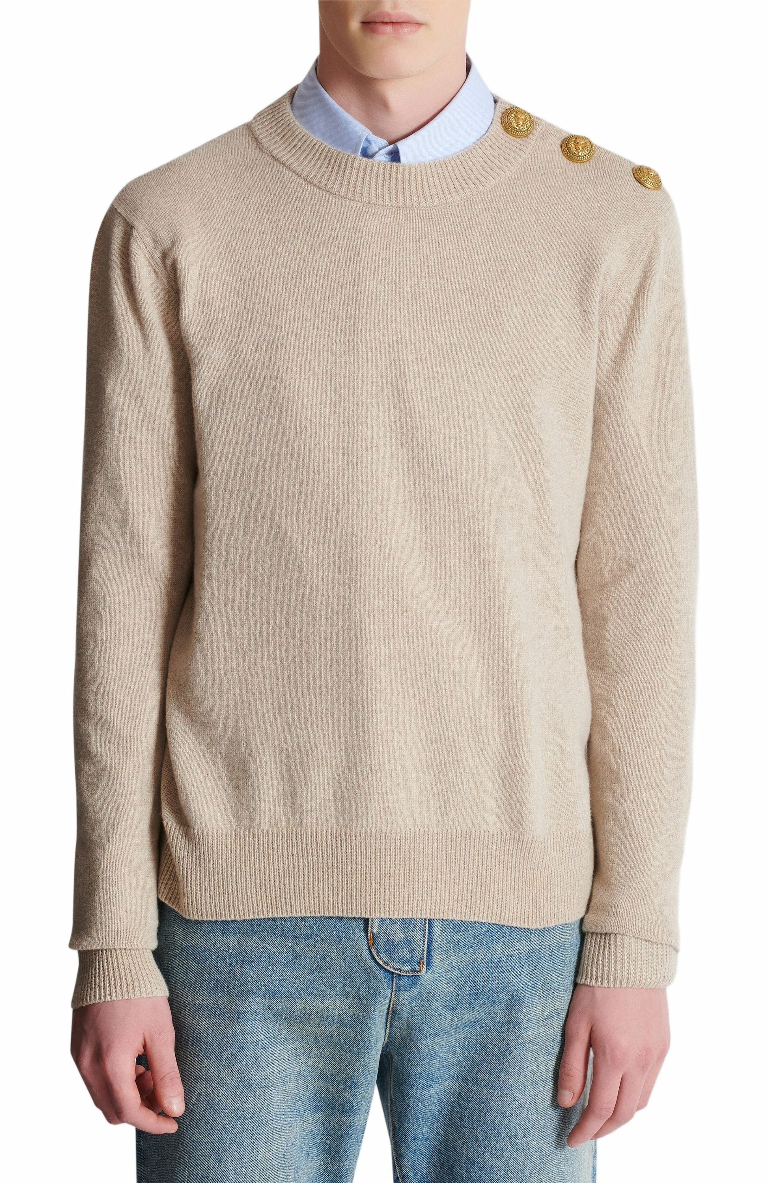 Balmain Eco-cashmere jumper in Beige at Nordstrom - 6