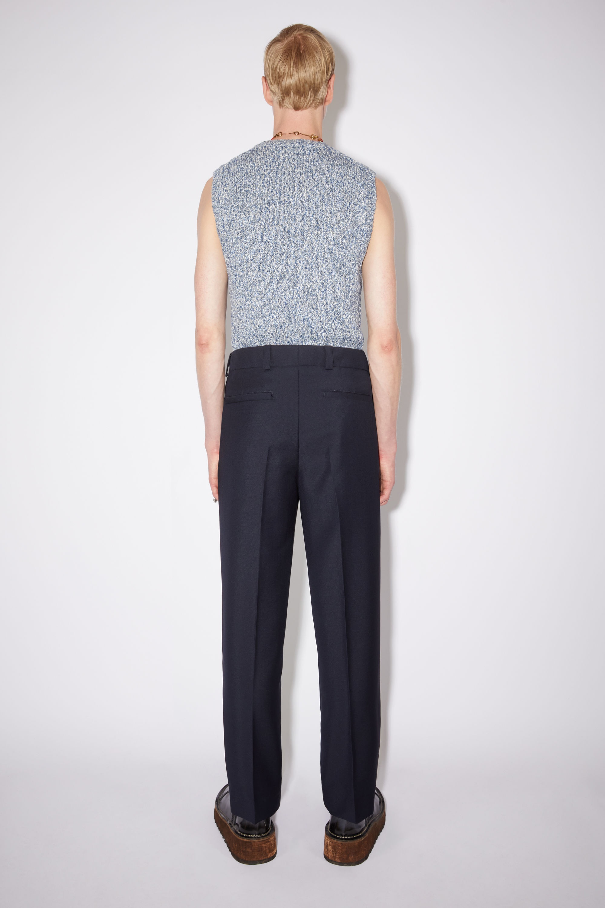 Tailored trousers - Navy - 3