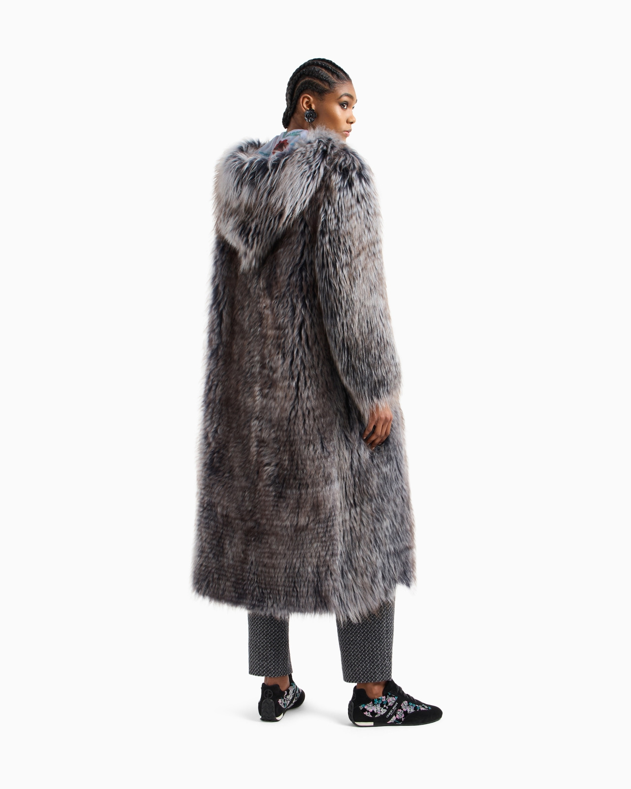 LONG LAMBSKIN SHEARLING COAT - 3