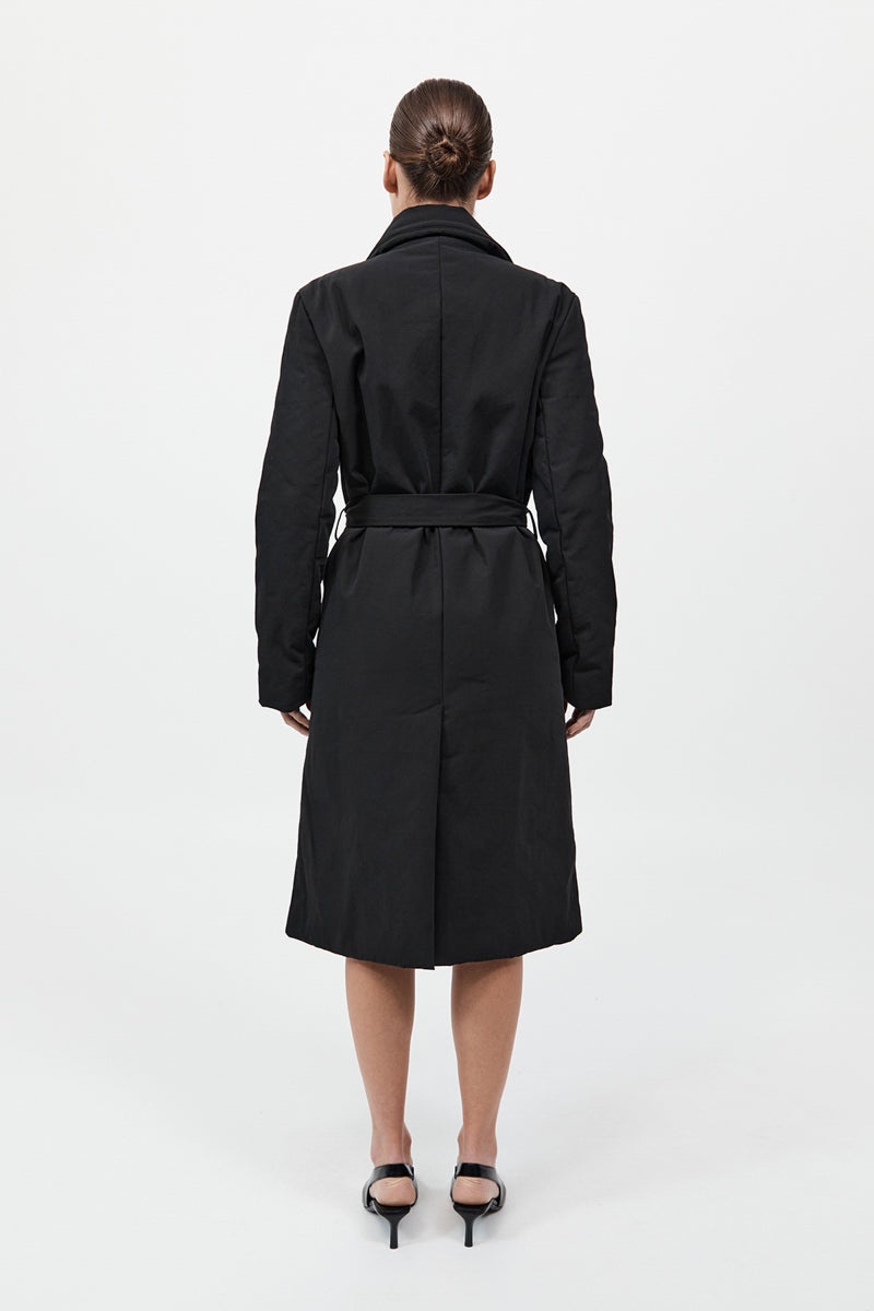 Padded Car Coat - Black - 7