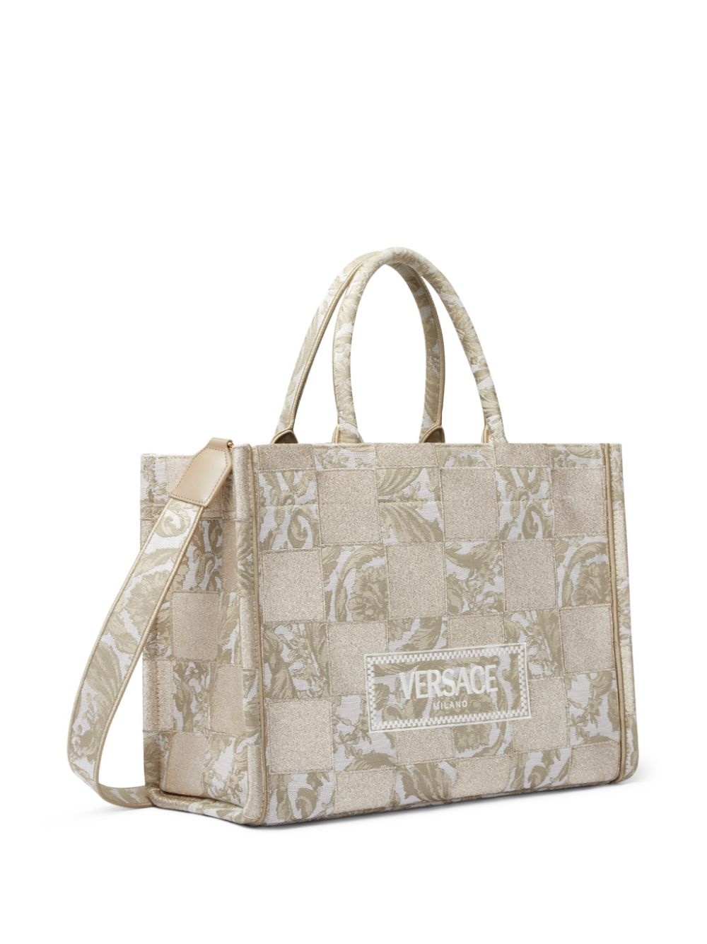 Athena Barocco-jacquard tote bag - 4