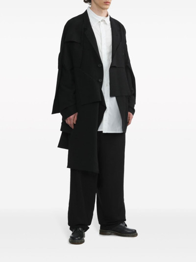 Yohji Yamamoto wide-leg wool-blend trousers outlook