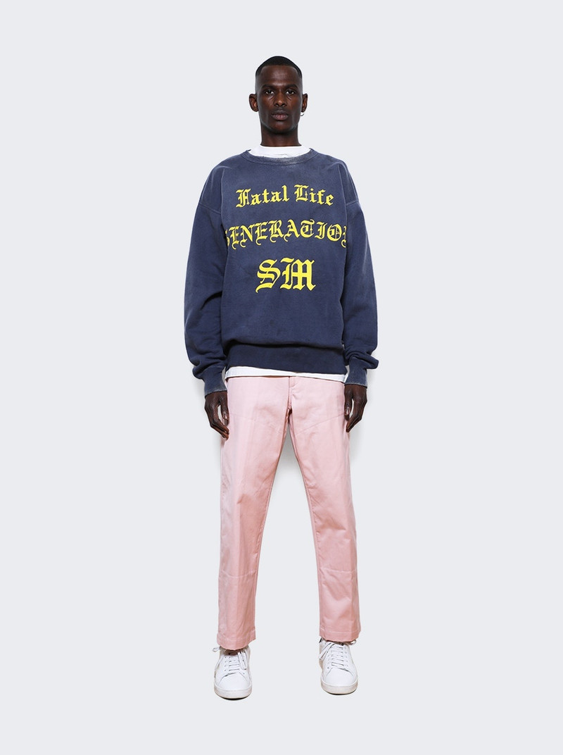 SAINT M×××××× Fatal Life Crewneck Pullover Navy outlook