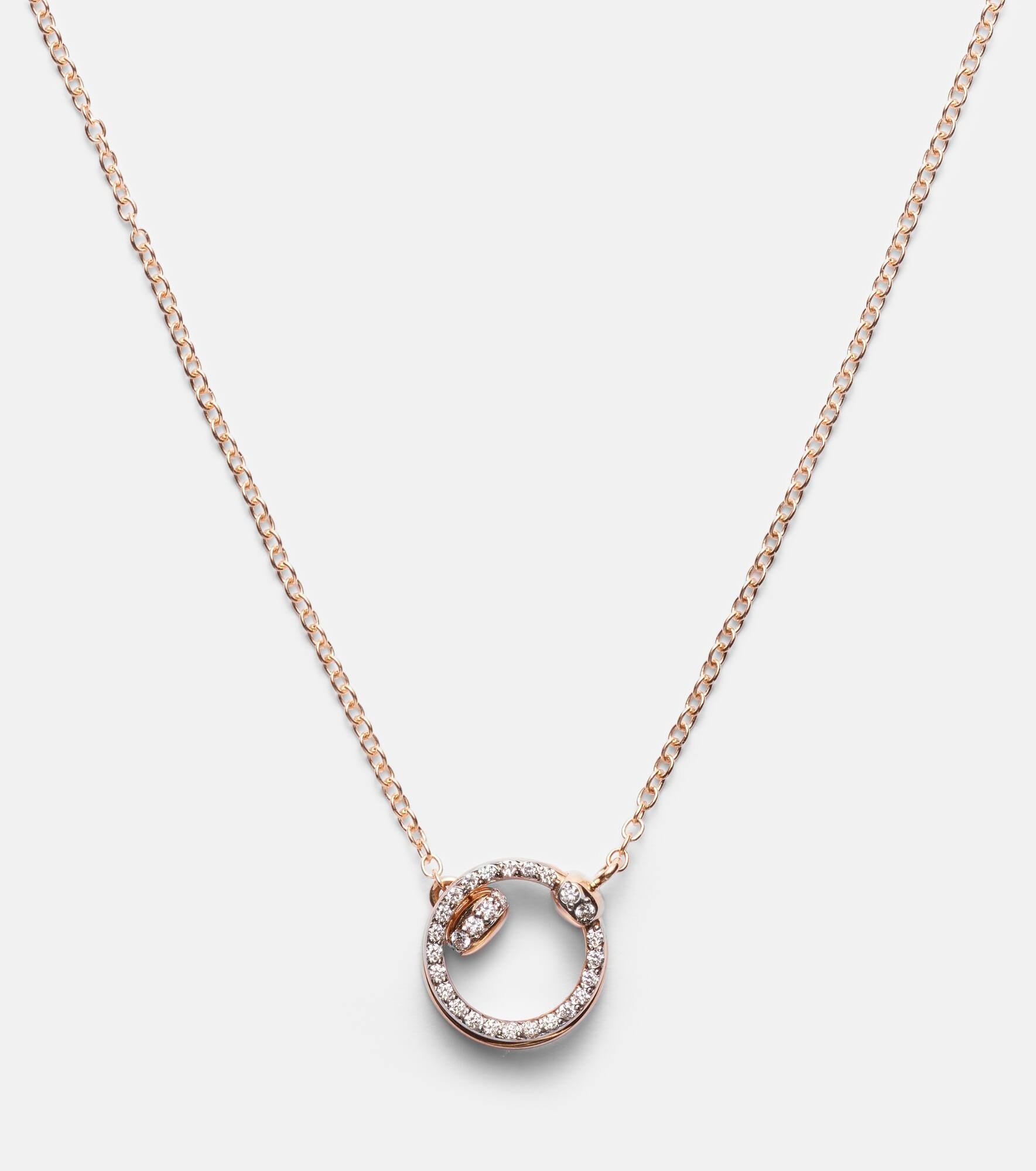 Pomellato Together 18kt rose gold chain necklace with diamonds - 4