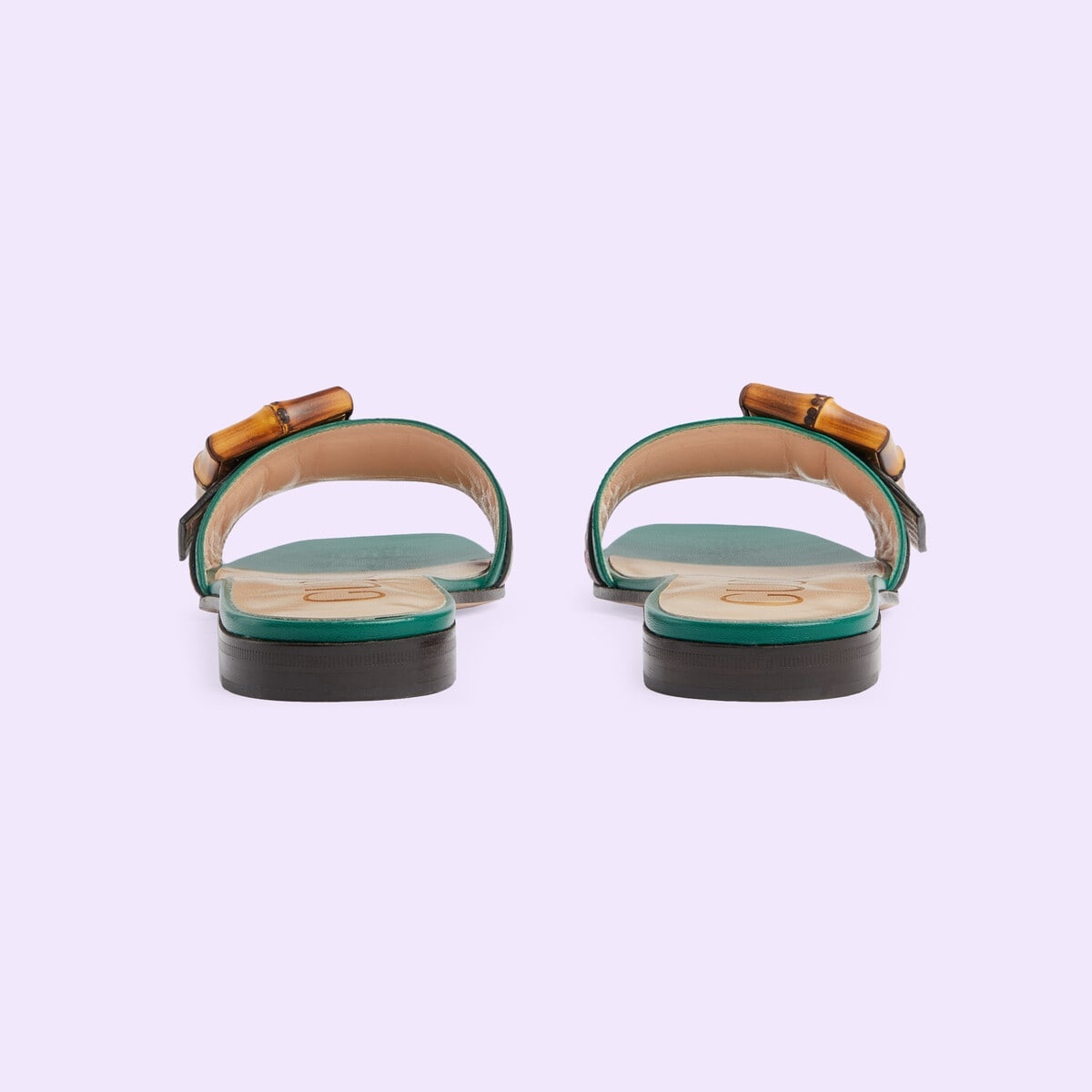 Women's slide sandal with bamboo buckle - 4