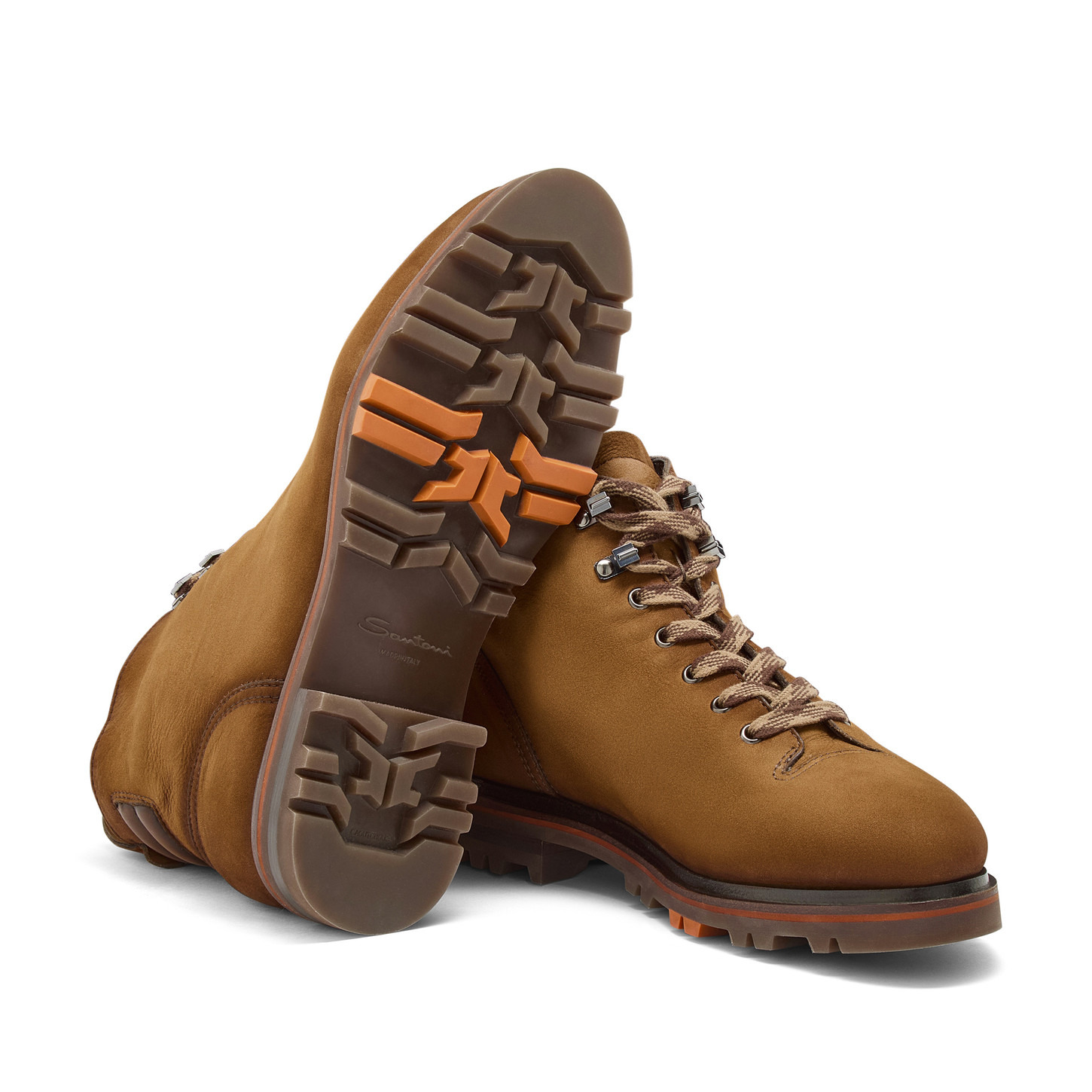 Men's light brown nubuck hiking boot - 4