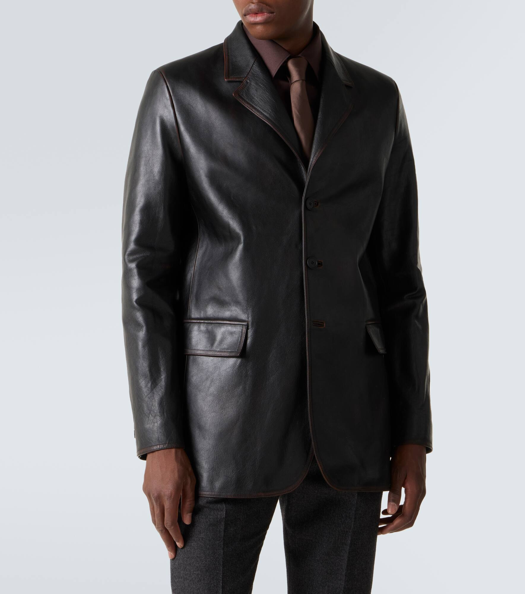 Leather blazer - 3